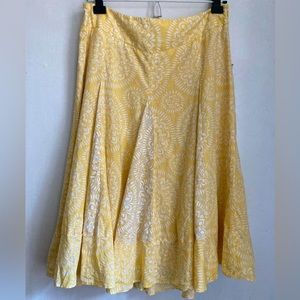 Yellow Casual Swing Skirt | Ann Taylor LOFT | 6P